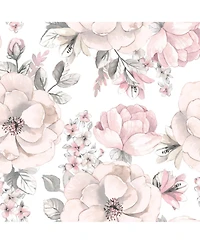 Lambs & Ivy Signature Botanical Baby Watercolor Floral Cotton Crib Sheet- White