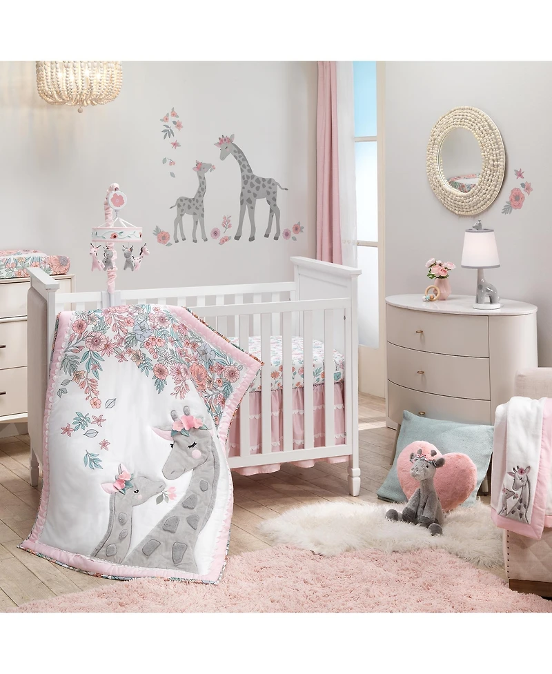 Lambs & Ivy Giraffe and a Half Gray Plush Stuffed Animal Toy - Skylar