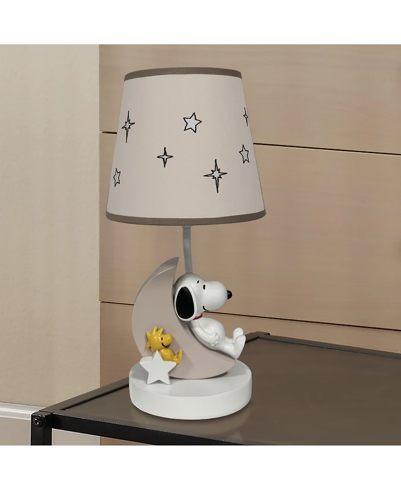 Bedtime Originals Snoopy Love w/ Woodstock Hand-Painted Lamp with Shade & Bulb