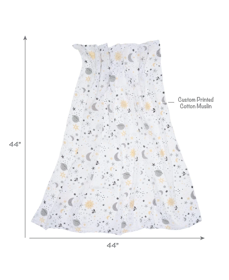Bedtime Originals Little Star Celestial Cotton Muslin Swaddle Blankets 2-Pack