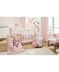 Lambs & Ivy Butterfly Dreams Soft/Cozy Fleece Changing Pad Cover - White