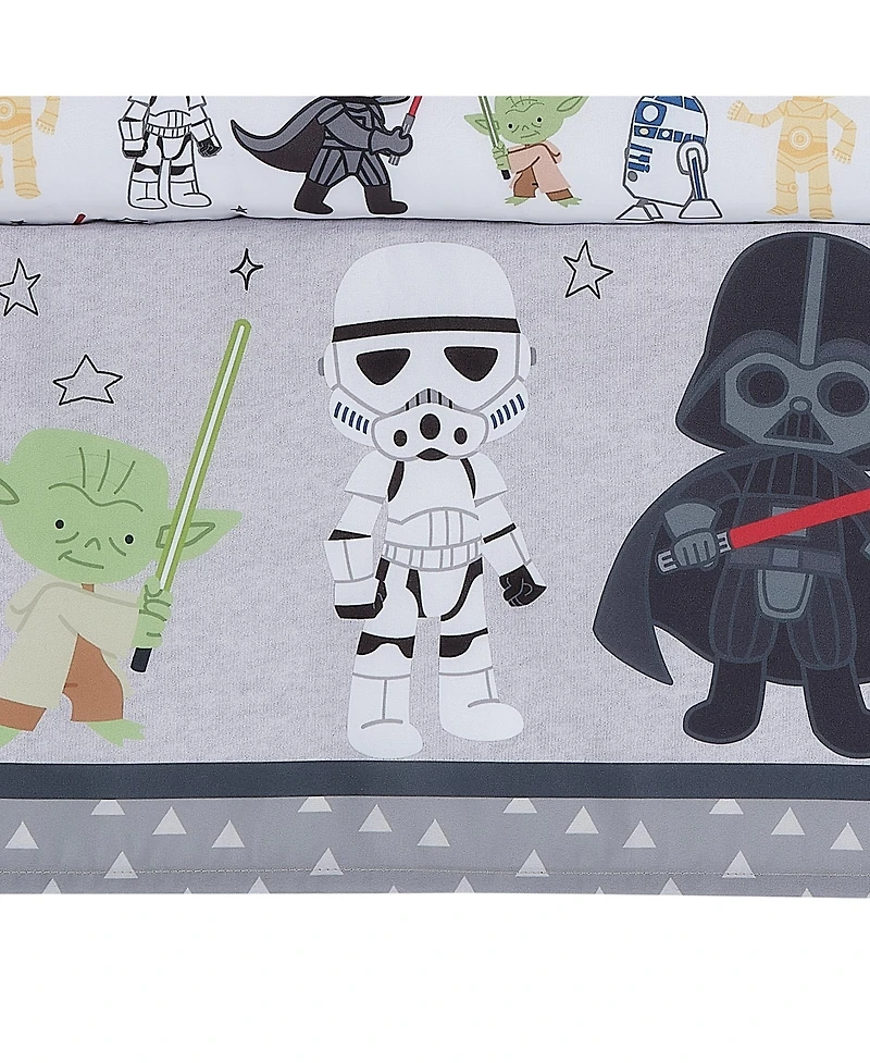 Lambs & Ivy Star Wars Classic 3-Piece Baby Crib Bedding Set - Yoda/Darth Vader