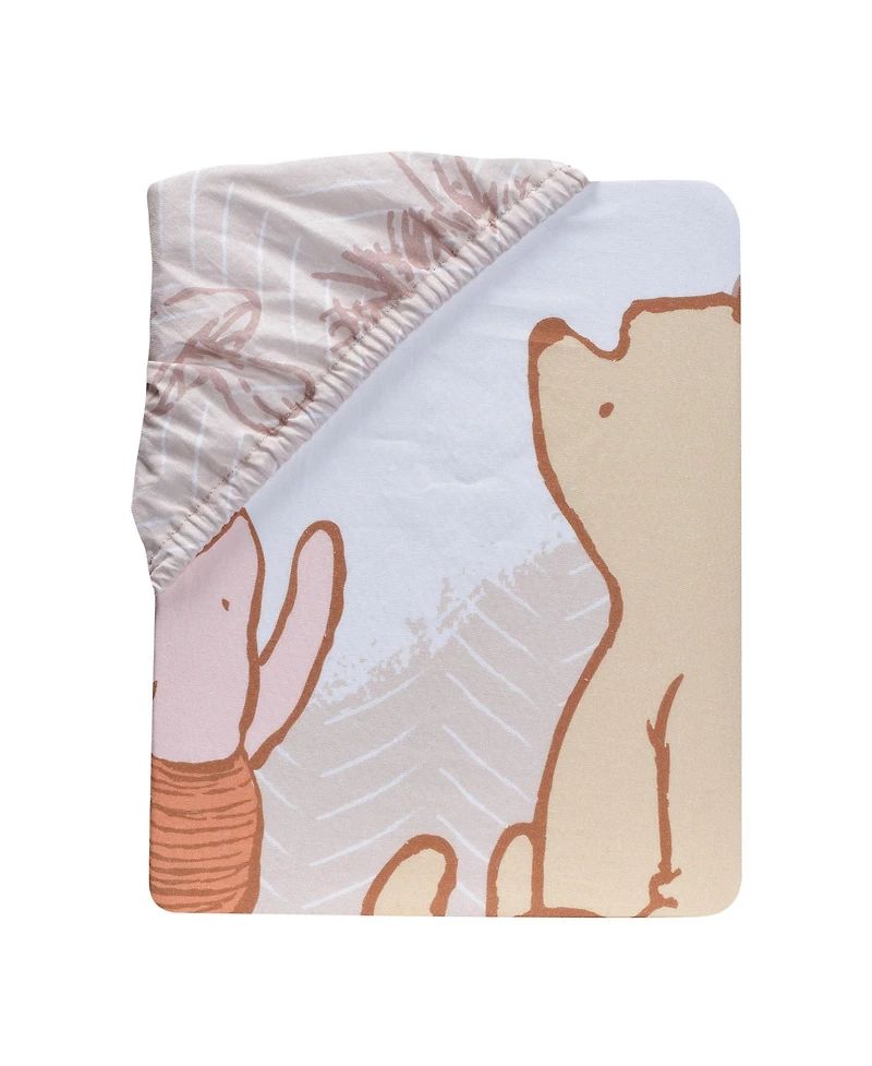Lambs & Ivy Disney Baby Pooh Bear & Pals Photo Op Cotton Baby Fitted Crib Sheet
