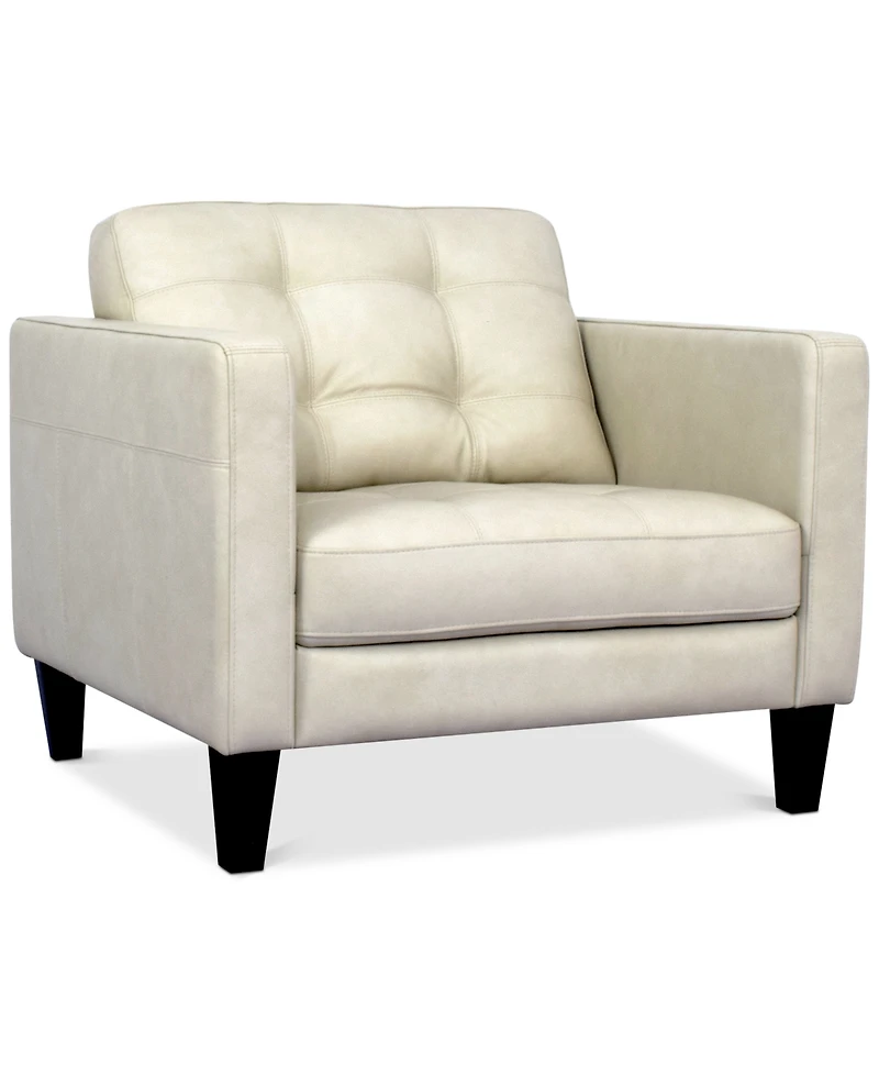 Pezley Leather Arm Chair, Created for Macy's