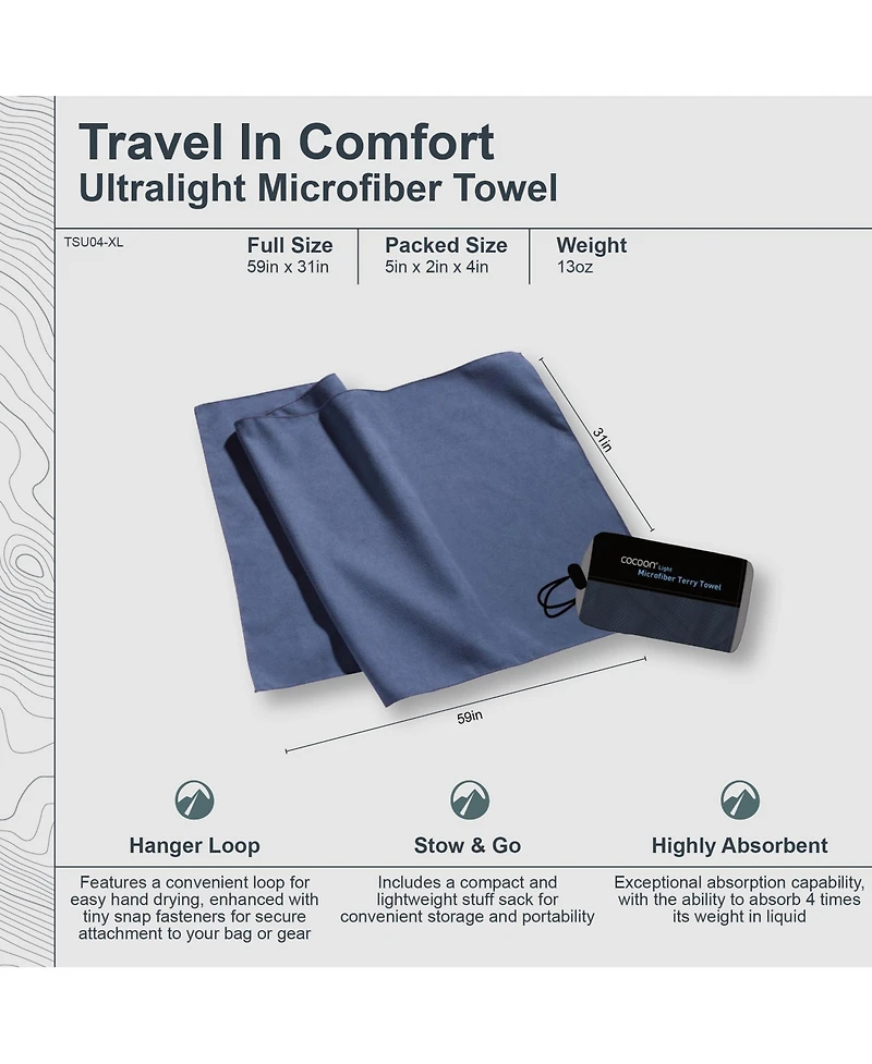 Cocoon- Premium - Ultralight Microfiber Towel Small