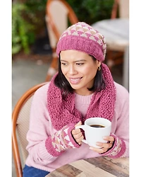 Feelgoodz Women's Artisan Hand-Knit Jaya Harlequin Wool Beanie Hat