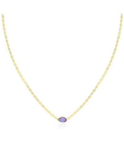The Lovery Amethyst Disco Necklace 14K Gold