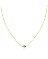 The Lovery Amethyst Disco Necklace 14K Gold