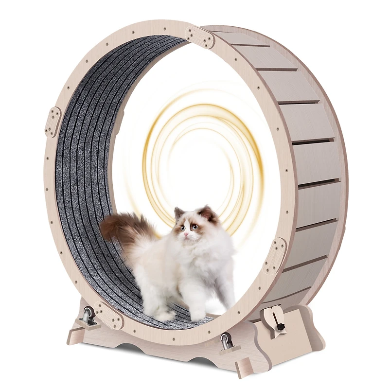 Simplie Fun Indoor Cat Exercise Wheel with Carpeted Surface