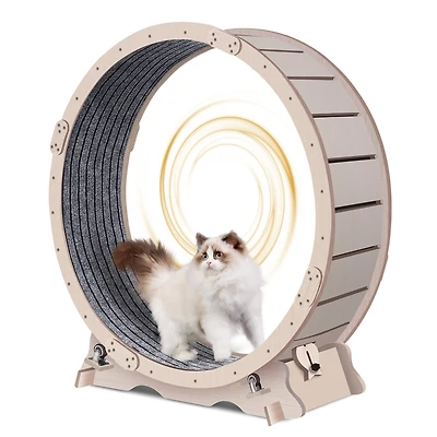 Simplie Fun Indoor Cat Exercise Wheel with Carpeted Surface