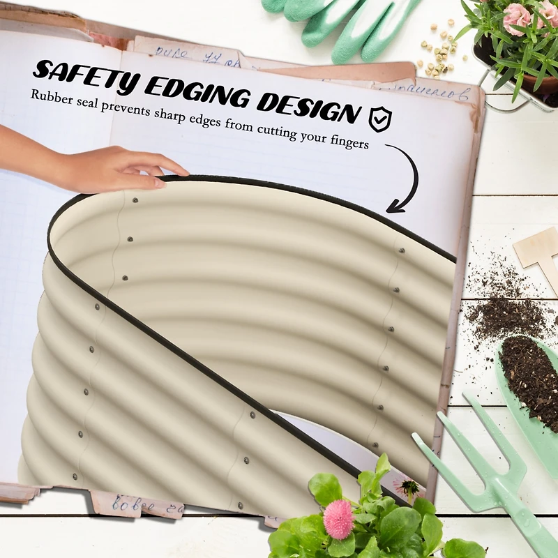 Galvanized Raised Garden Bed Kit (3.5' x 2' x 1.4')