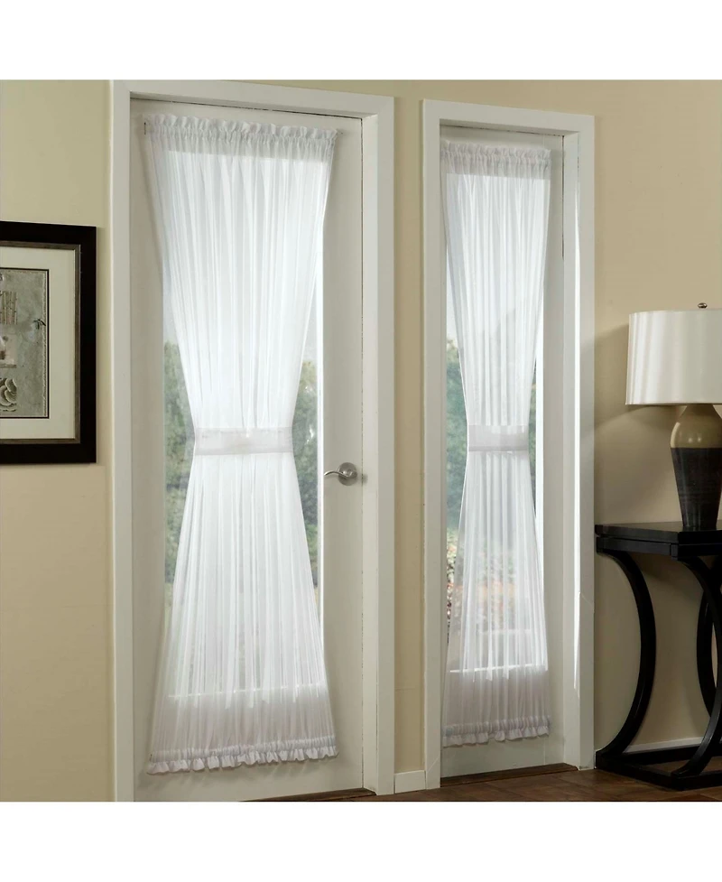 Sheer Voile Rod Pocket Door Curtain Panel
