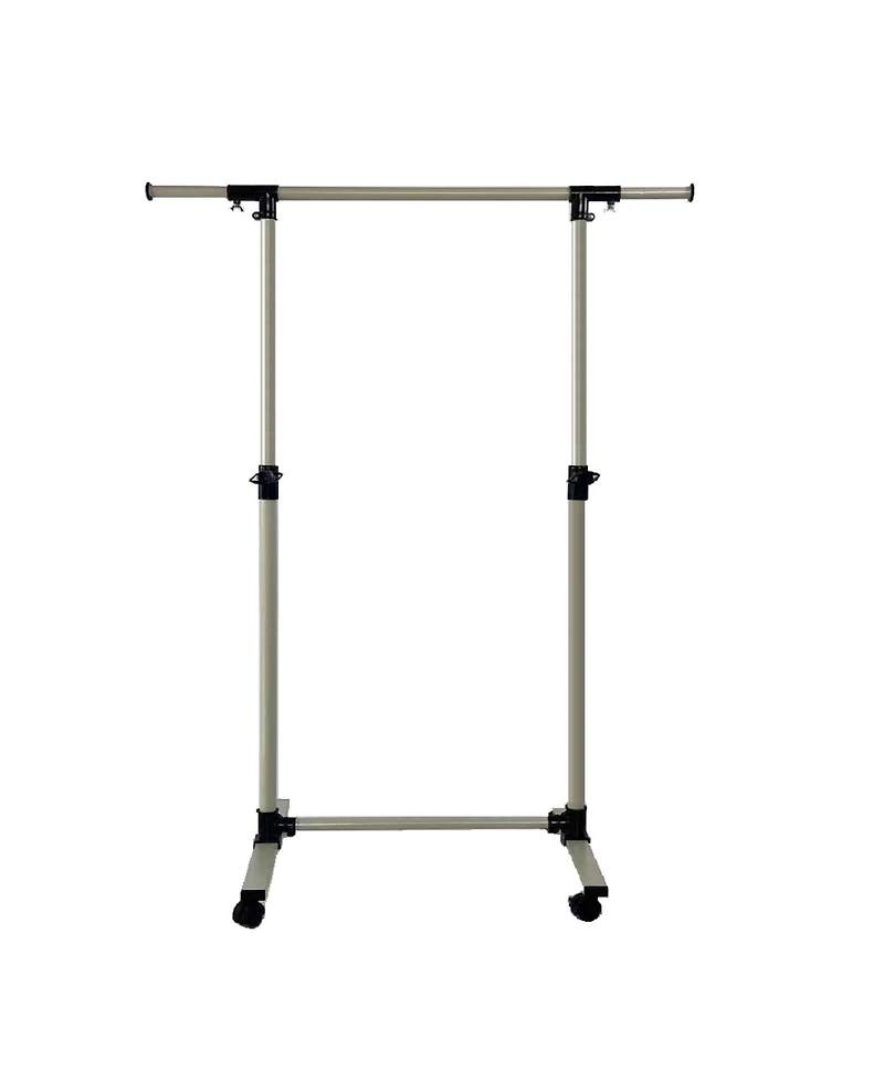 Streamdale Short, Rolling Clothing Racks with Storage Shelves