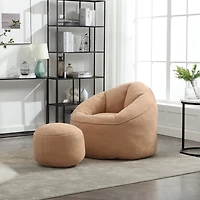 Streamdale Furniture High-Pressure Foam Bean Bag Sofa with Footrest
