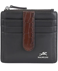Mancini Women's Croco2 Rfid Secure Card Case Wallet
