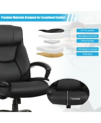 Vebreda Massage Executive Office Chair with 6 Vibrating Points-Black