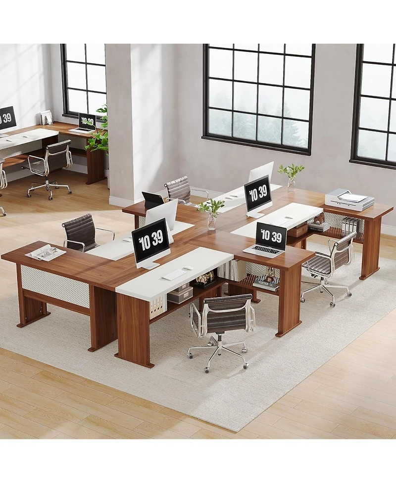 Tribesigns 63" Computer Desk with 40" Lateral File Cabinet Set, Executive Desk and Mobile Drawer Cabinet , Modern Furniture Set
