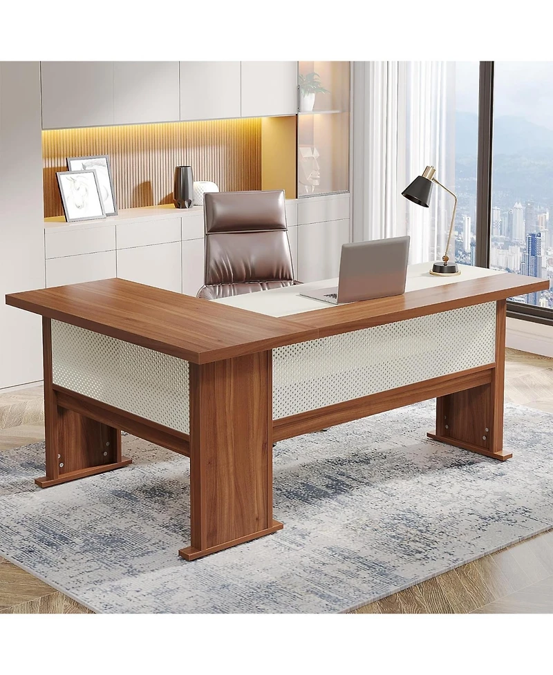 Tribesigns 63" Computer Desk with 40" Lateral File Cabinet Set, Executive Desk and Mobile Drawer Cabinet , Modern Furniture Set