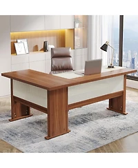 Tribesigns 63" Computer Desk with 40" Lateral File Cabinet Set, Executive Desk and Mobile Drawer Cabinet , Modern Furniture Set