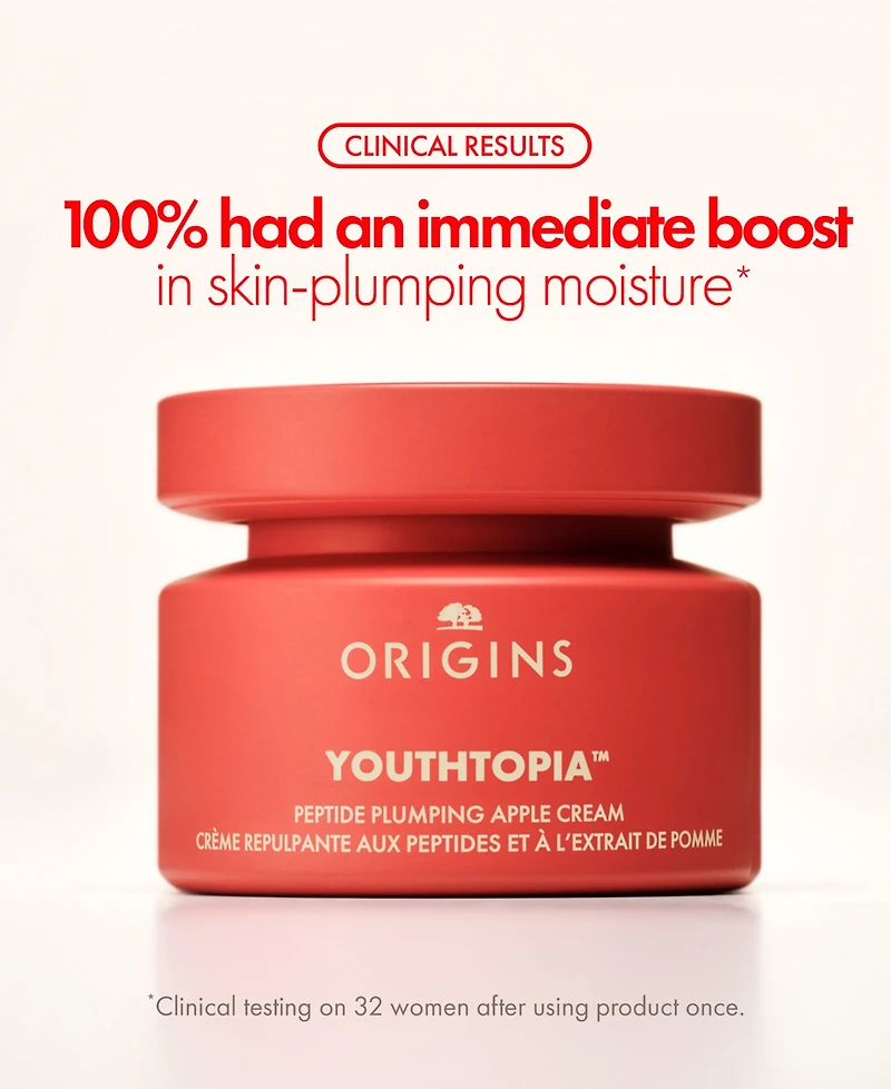 Origins Youthtopia Plumping Apple Face Moisturizer with Peptides, 1.7 oz