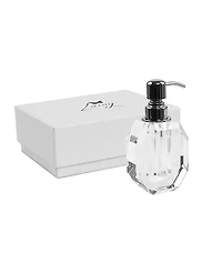 Lainy Home Octagon Crystal Soap Dispenser with Silver Pump