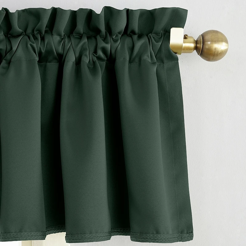Grant Room Darkening Rod Pocket Curtain Valance