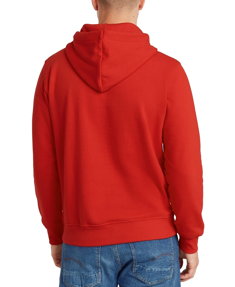 G-Star Raw Men's Distressed Originals Regular-Fit Logo Print Fleece Hoodie