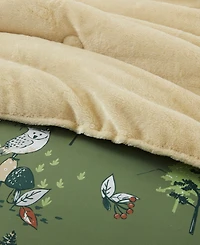 Intelligent Design Heath Forest Animals Plush Reversible -Pc. Comforter Set