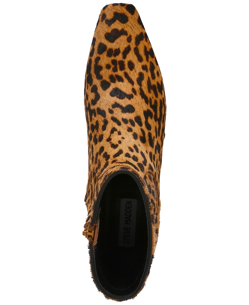 Steve Madden Women's Dusty Leopard Block Heel Booties