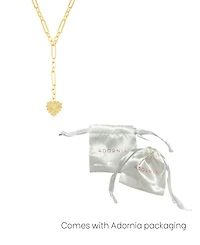 Adornia Gold Cubic Zirconia Jagged Heart Mixed Link Y-Necklace