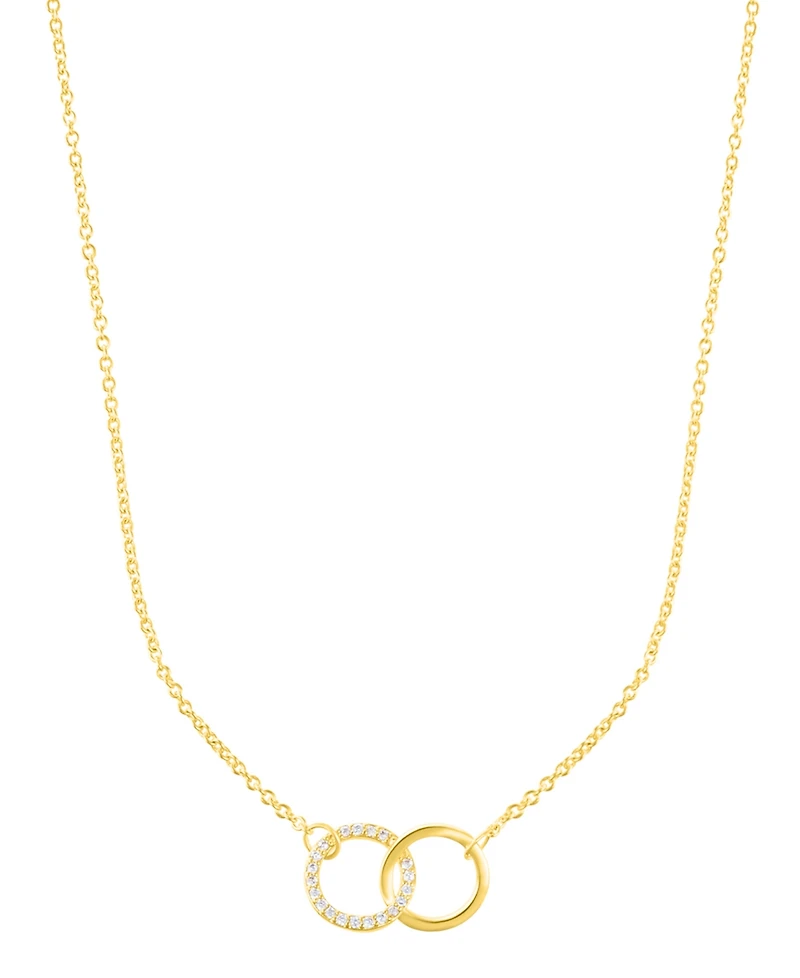 Adornia Adjustable Cubic Zirconia Pave Rings Necklace