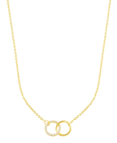 Adornia Adjustable Cubic Zirconia Pave Rings Necklace