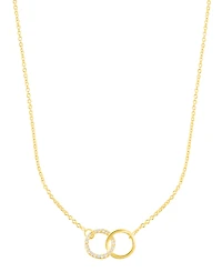 Adornia Adjustable Cubic Zirconia Pave Rings Necklace