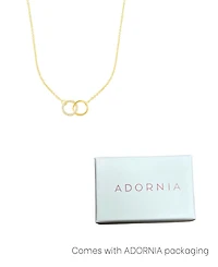 Adornia Adjustable Cubic Zirconia Pave Rings Necklace