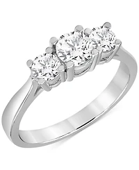 Diamond Three Stone Engagement Ring (1 ct. t.w.) in 14k White Gold