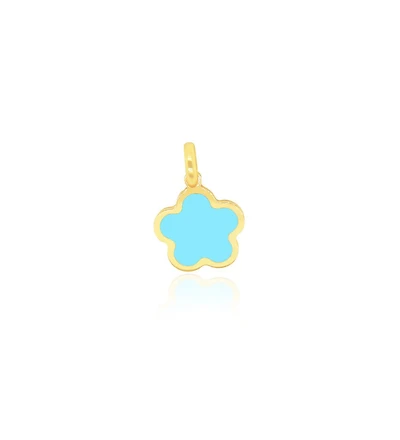 The Lovery Turquoise Flower Charm 14K Gold 11 millimeters