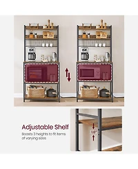 Slickblue Hutch Bakers Rack with Power Outlet