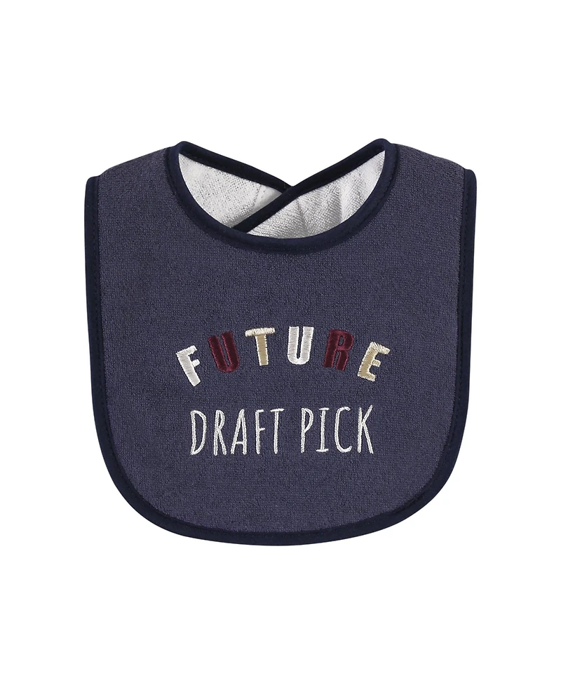 Hudson Baby Unisex Plush Fiber-Filled Cotton Terry Drool Bibs