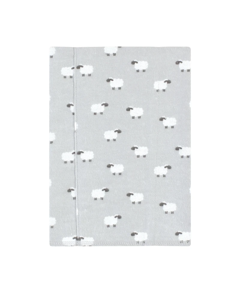 Hudson Baby Cotton Flannel Burp Cloths, 4-Pack, One