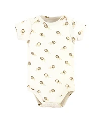 Hudson Baby Boys Cotton 3-Piece Outfit Bodysuit, Pants & Matching Bib