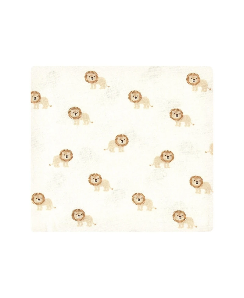 Hudson Baby Unisex Four-Pack Flannel Infant Receiving Blanket Cotton/Poly Blend