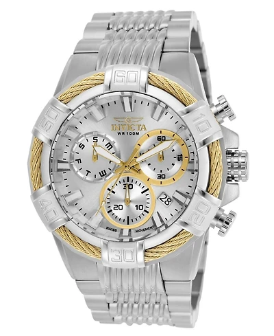 Invicta Men's 25863 Bolt Quartz Chronograph Silver Dial Watch