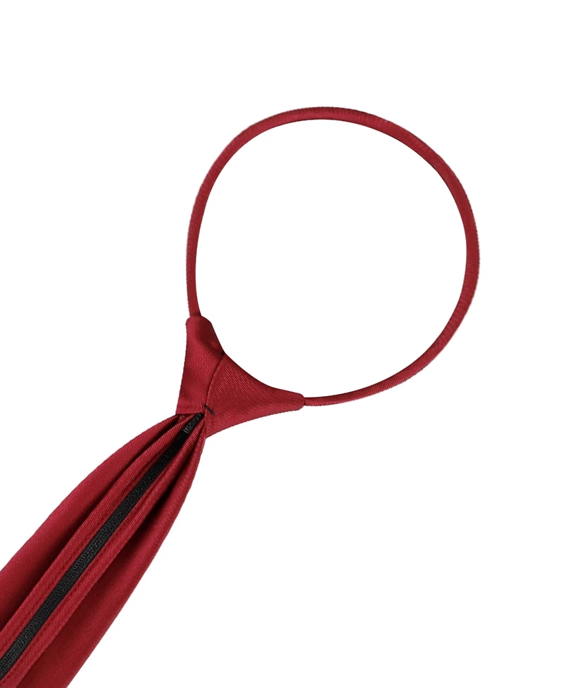 Calvin Klein Boys Broome Satin Solid Pre-Tied Zipper Necktie