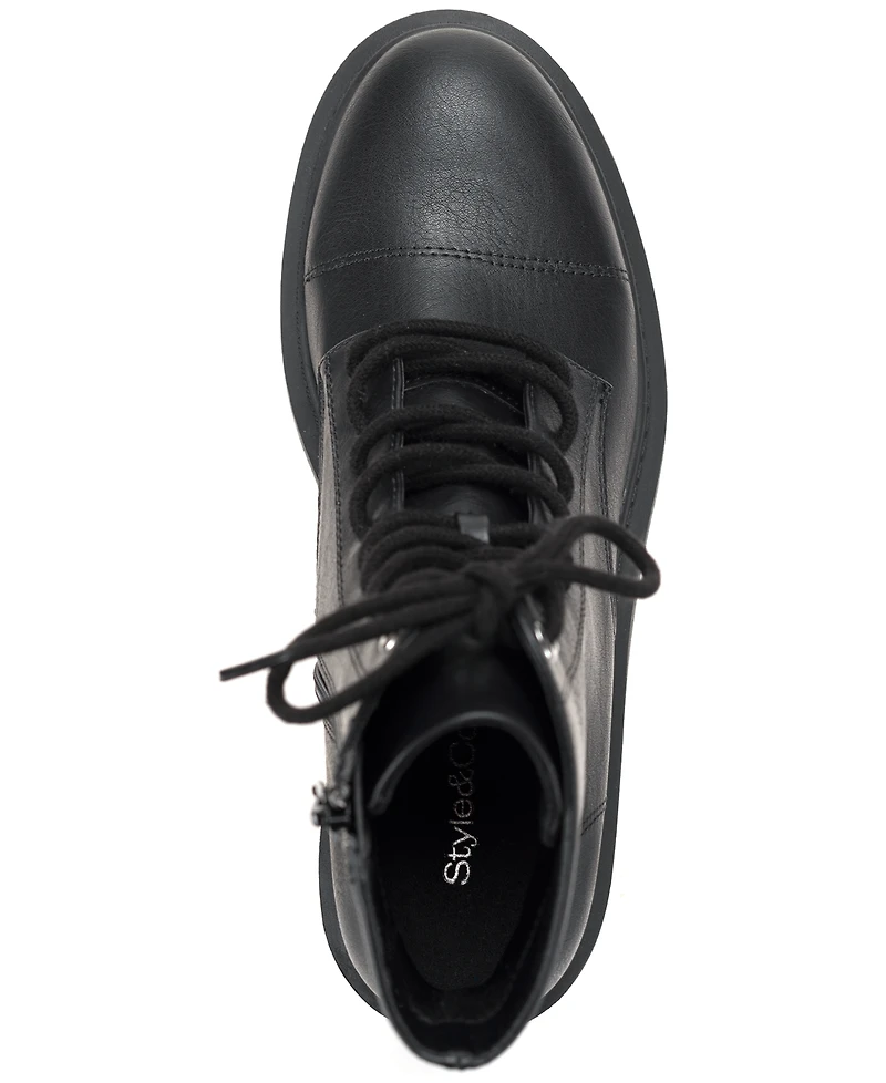 Style & Co Women's Zaharaa Platform Lace-Up Boots
