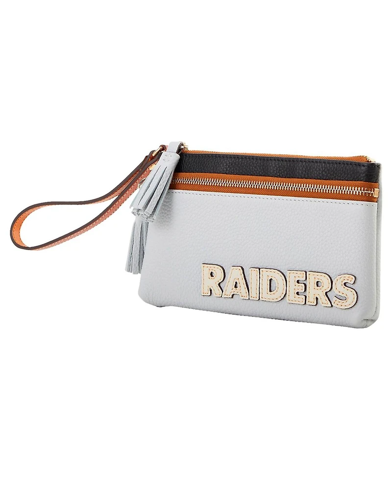 Dooney & Bourke Las Vegas Raiders Infield Double-Zip Wristlet