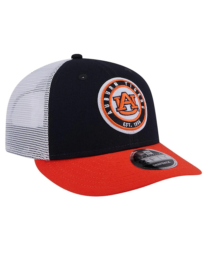 New Era Men's Navy Auburn Tigers Throwback Circle Patch 9FIFTY Trucker Snapback Hat