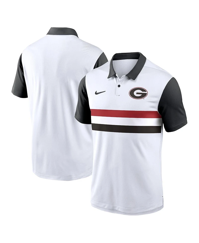 Nike Men's White Georgia Bulldogs Primetime Campus Vapor Performance Polo