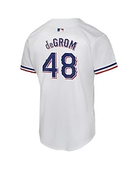 Nike Big Boys and Girls Jacob deGrom White Texas Rangers Home Game Player Jersey