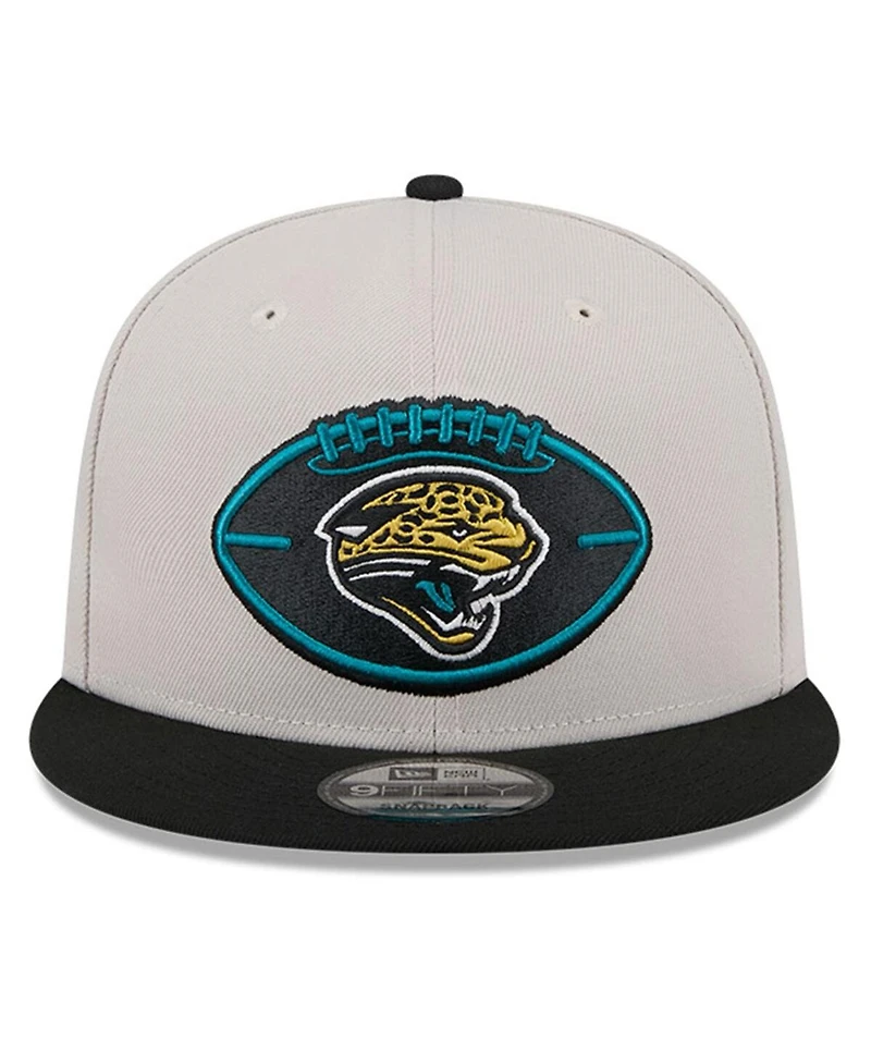 New Era Men's Stone/Black Jacksonville Jaguars 2024 Sideline Historic 9FIFTY Snapback Hat