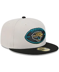 New Era Men's Stone/Black Jacksonville Jaguars 2024 Sideline Historic 59FIFTY Fitted Hat